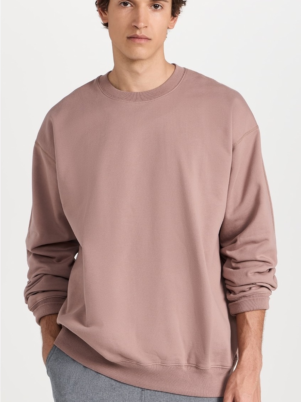BNWOT Reigning Champ Men's Midweight Terry Relaxed Crew Neck Sweatshirt